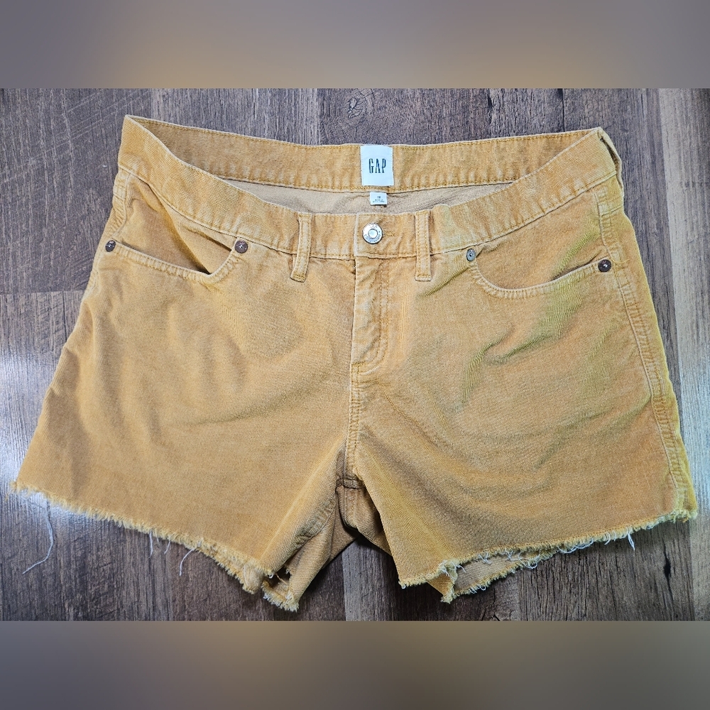Gap Corduroy Mustard Shorts womens size 12